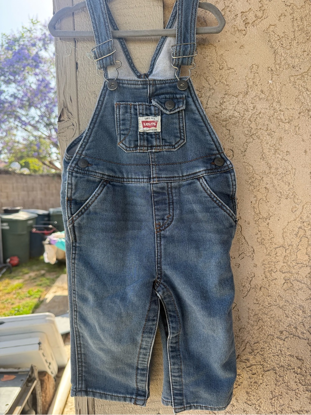 Levi's Kids Medium Blue Denim Overalls with Front Pocket